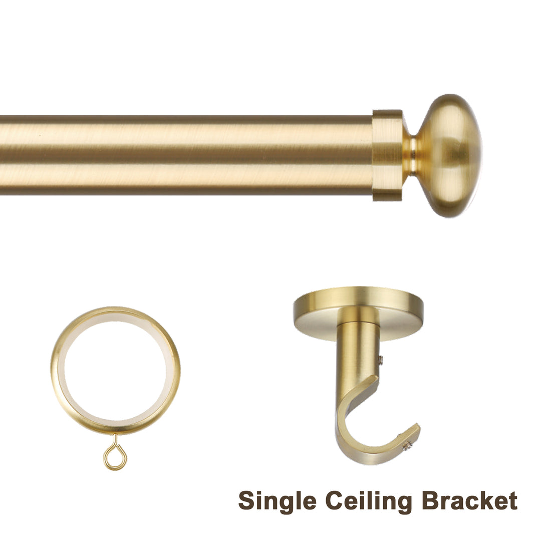 Cato Single Decorative Curtain Rod with Rings