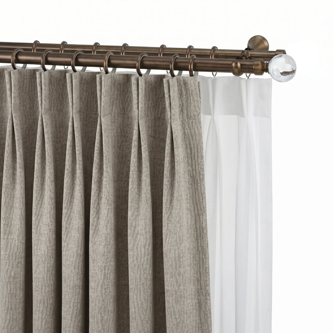 Cato Double Decorative Curtain Rod with Rings