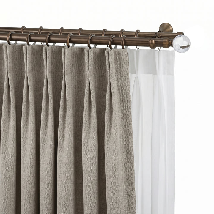 Cato Double Decorative Curtain Rod with Rings