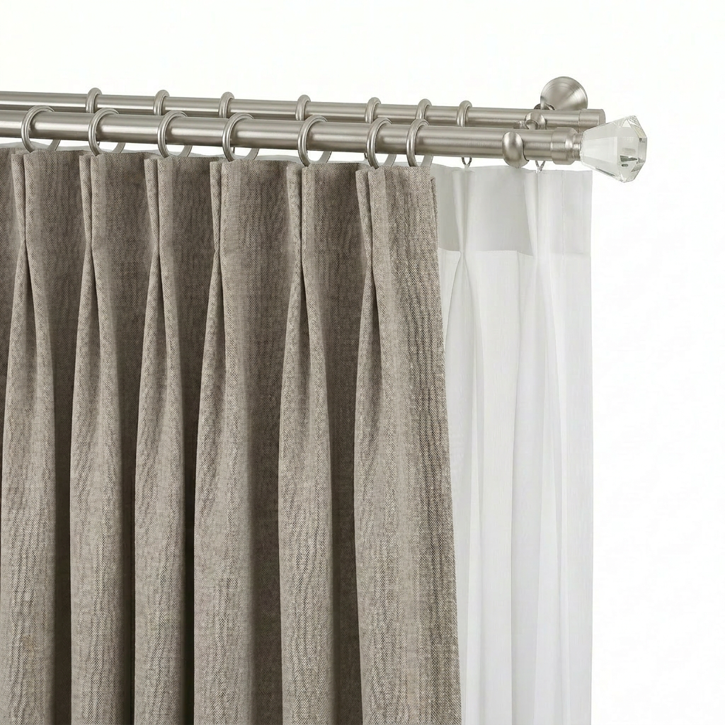 Cato Double Decorative Curtain Rod with Rings