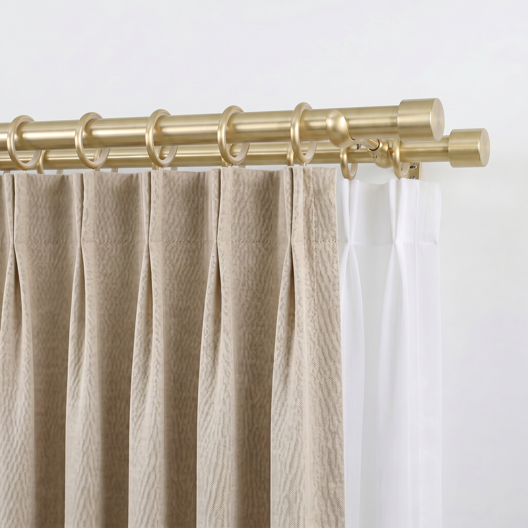 Cato Double Decorative Curtain Rod with Rings