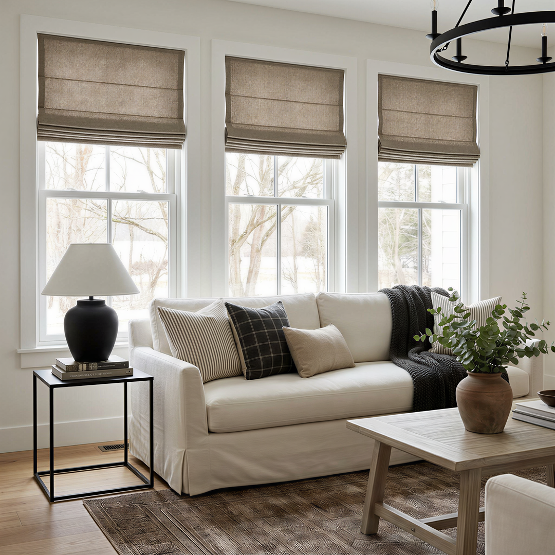 Lia Linen Roman Shade Cordless