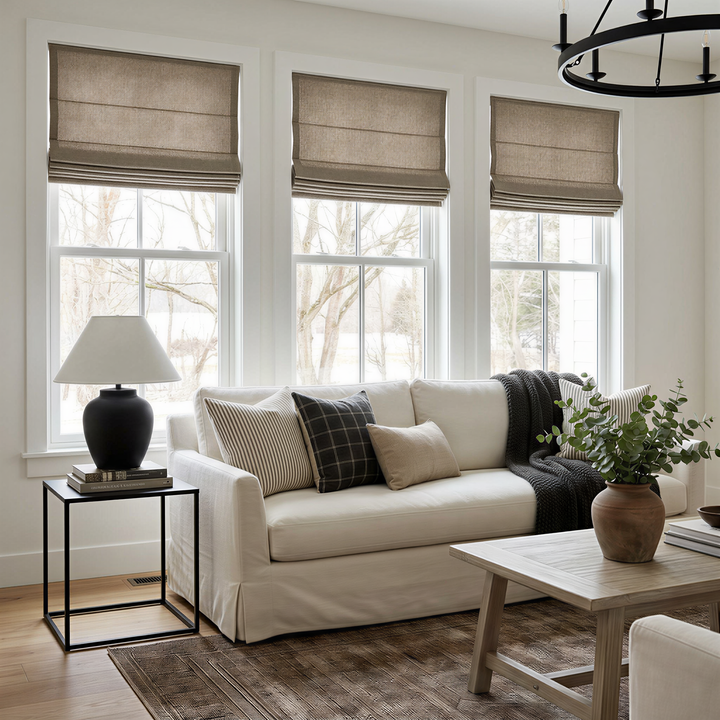 Lia Linen Roman Shade Cordless