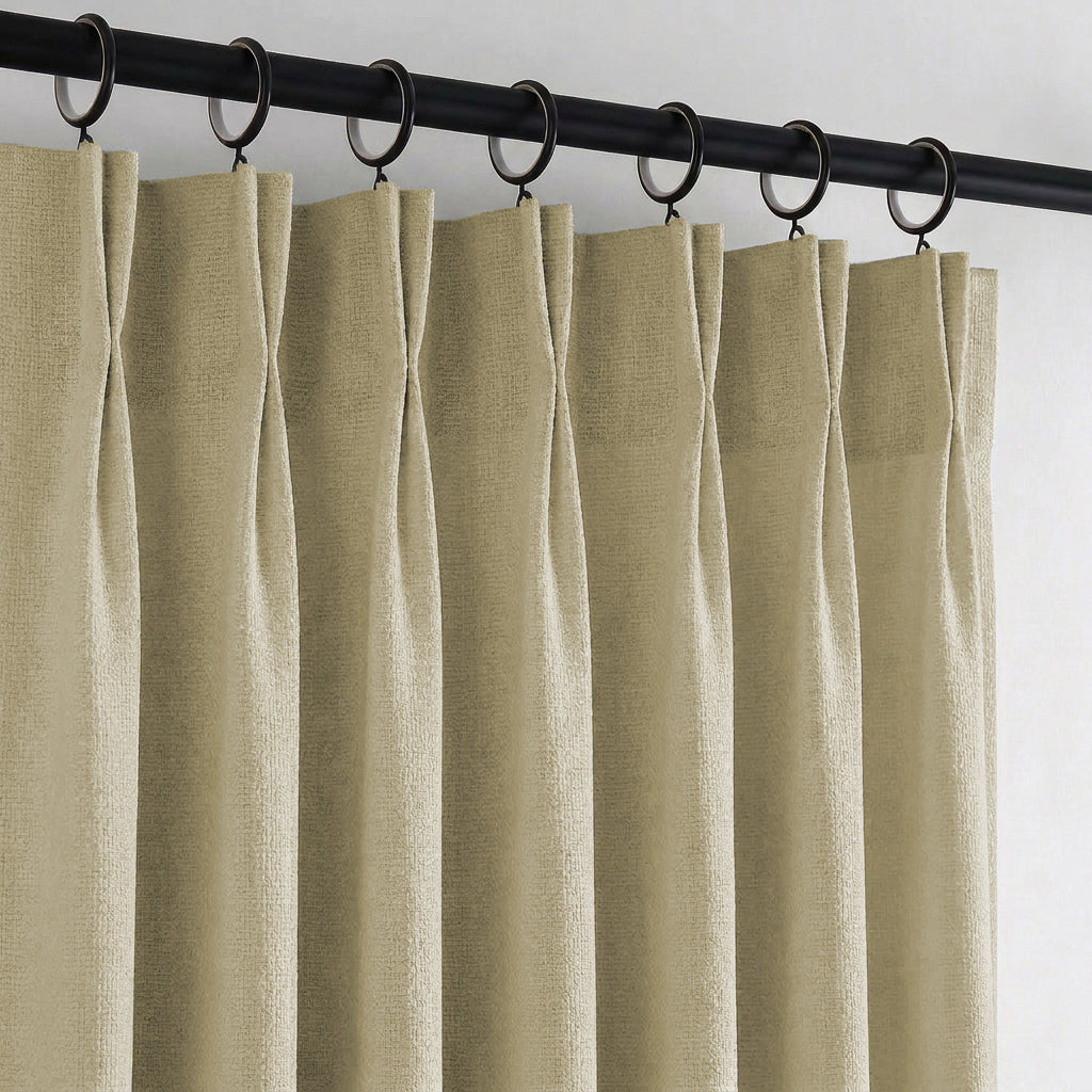 Camille Luxury Linen Cotton Curtain Pleated