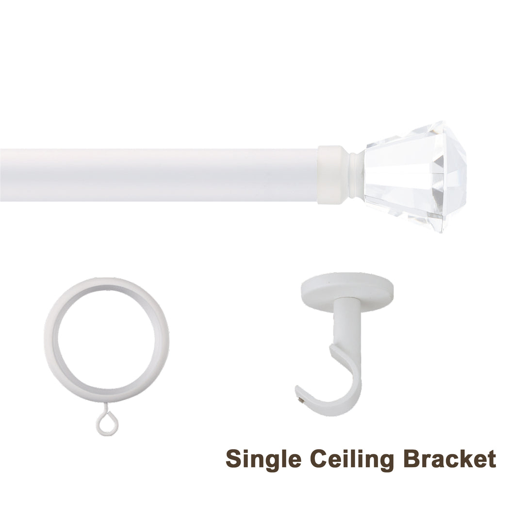 Cato Single Decorative Curtain Rod with Rings