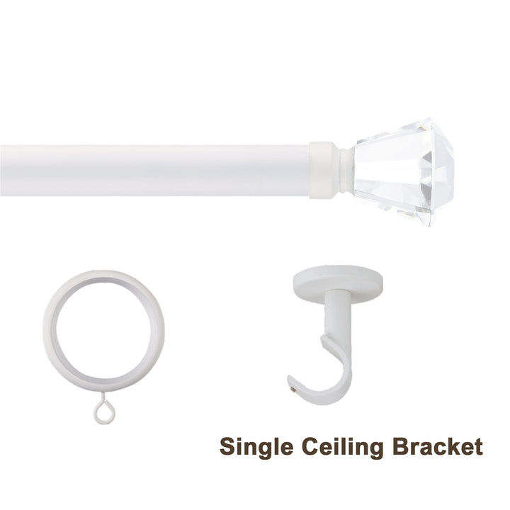 Cato Single Decorative Curtain Rod with Rings