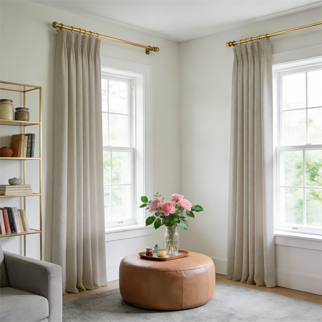 Ewesting Wool Curtain Pleated