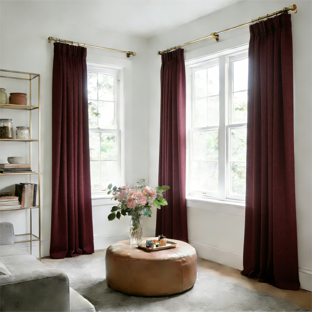 Ewesting Wool Curtain Pleated