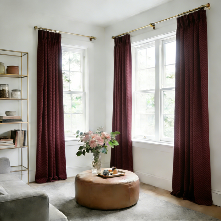 Ewesting Wool Curtain Pleated