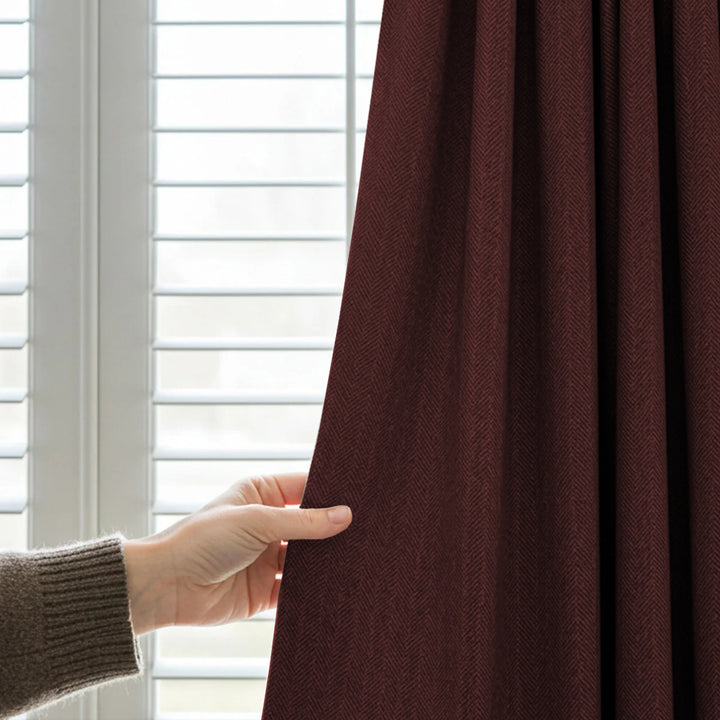 Ewesting Wool Curtain Pleated