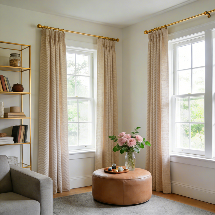Ewesting Wool Curtain Pleated