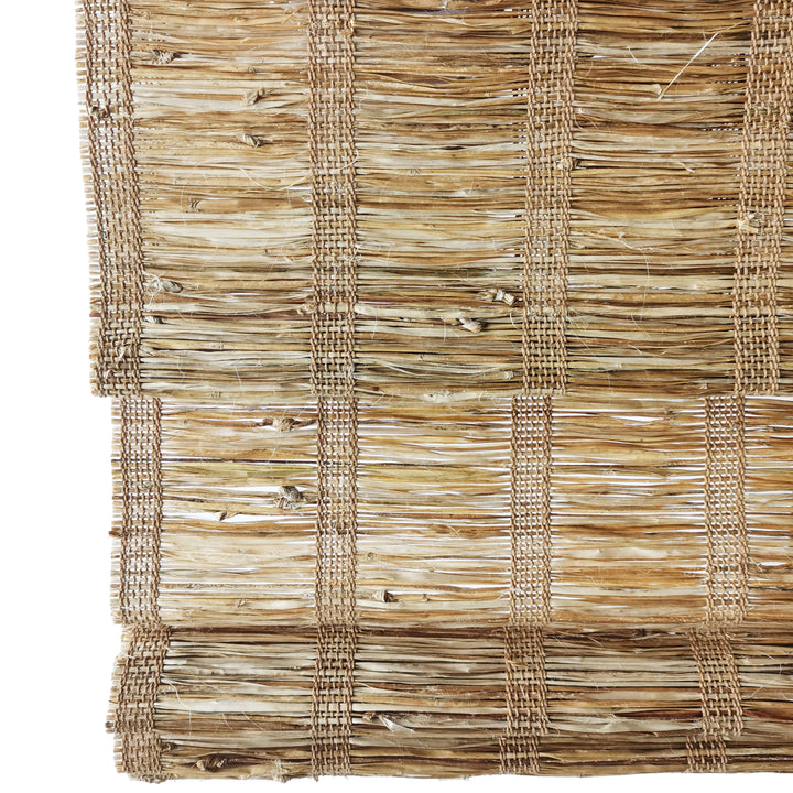 Natural Ramie Jute Woven Wood Shades - Walnut