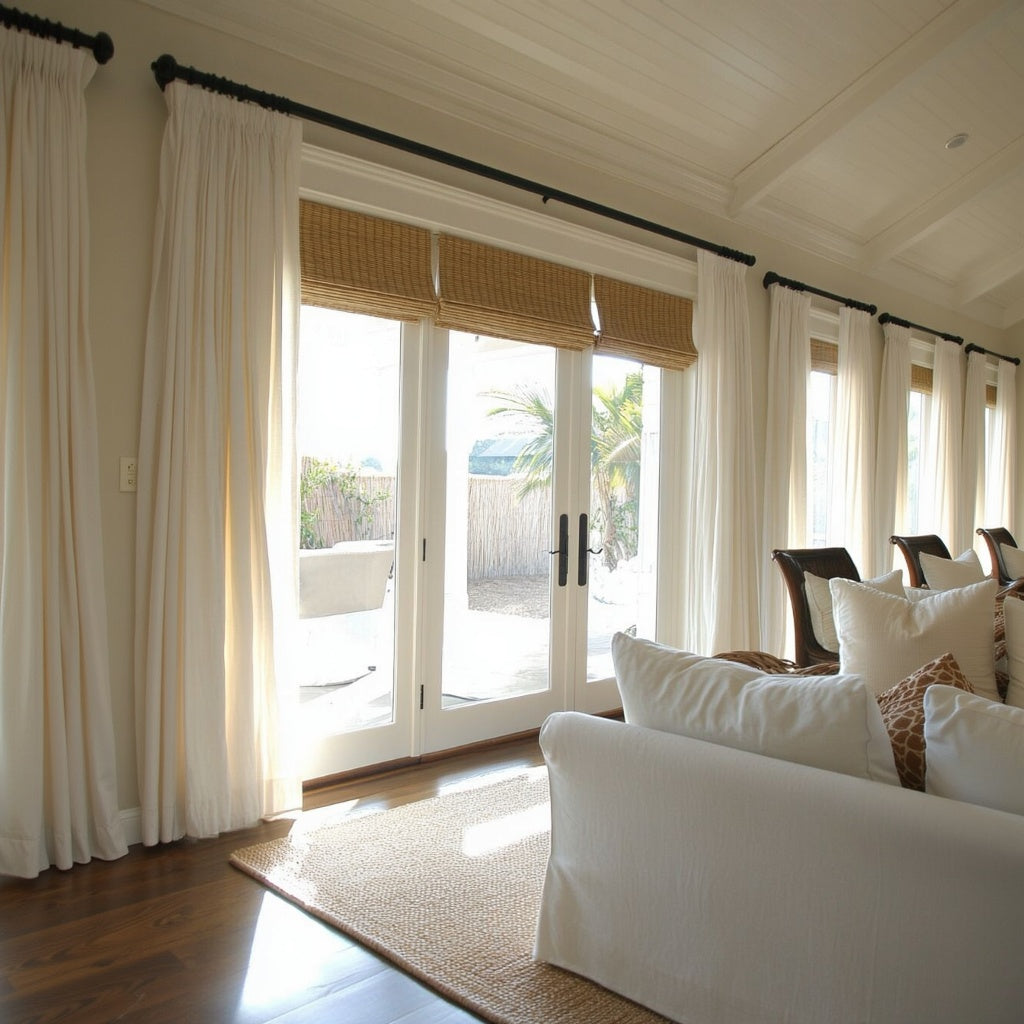 Natural Bamboo Roman Shade - Almond