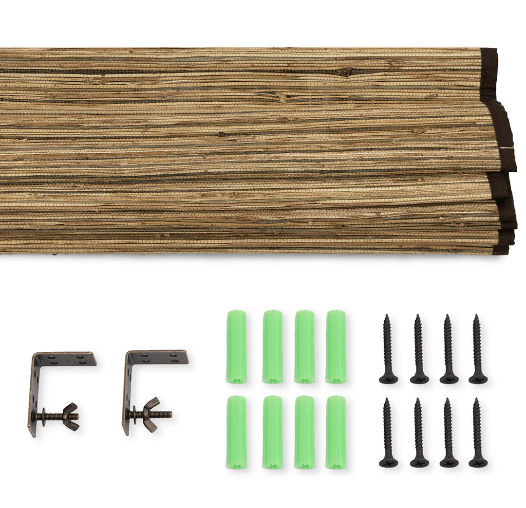 Natural Jute Bamboo Woven Shaded - Bark