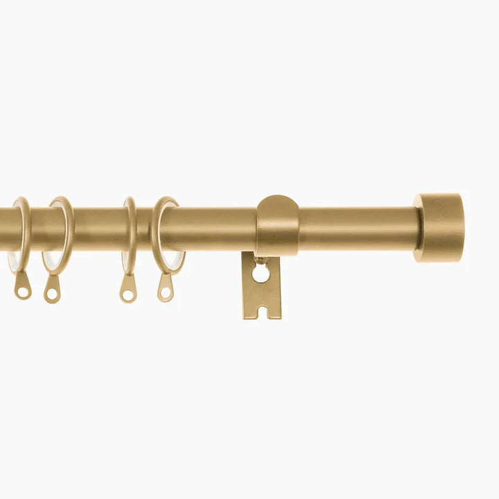 Curtain Rods with End Caps 1 Inch Gold Curtain Rod