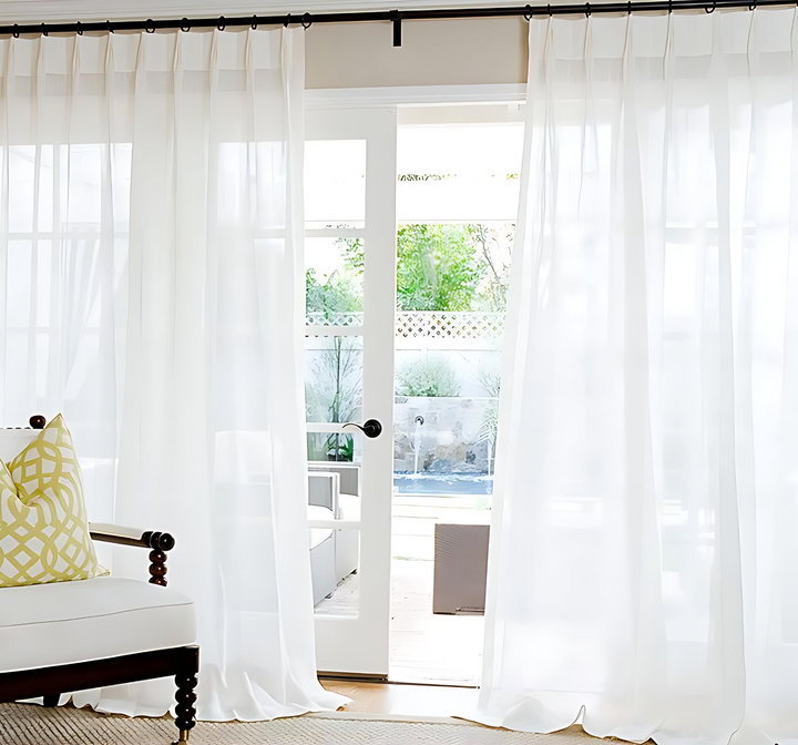 Flora Lightweight Sheer Curtain Pleated