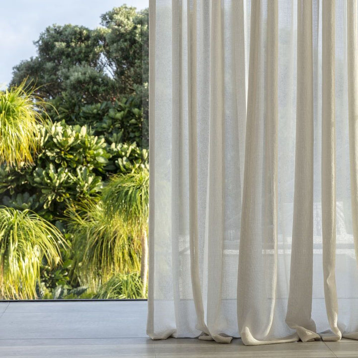 Flora Lightweight Sheer Curtain Pleated