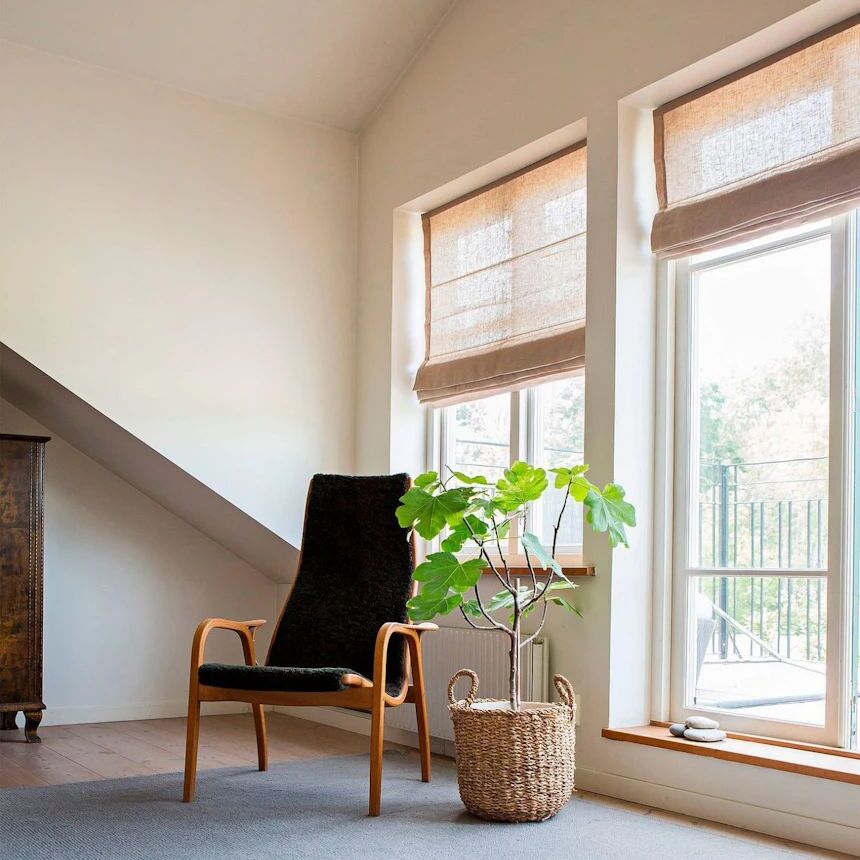 Selene Linen Roman Shade Cordless