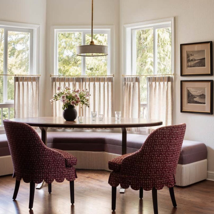 Lia Linen Pleated Cafe Curtains
