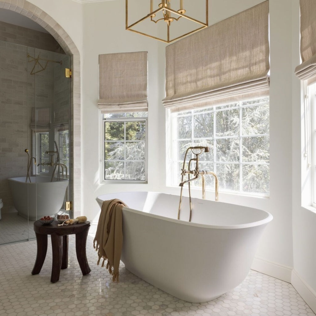 Lia Linen Roman Shade Cordless