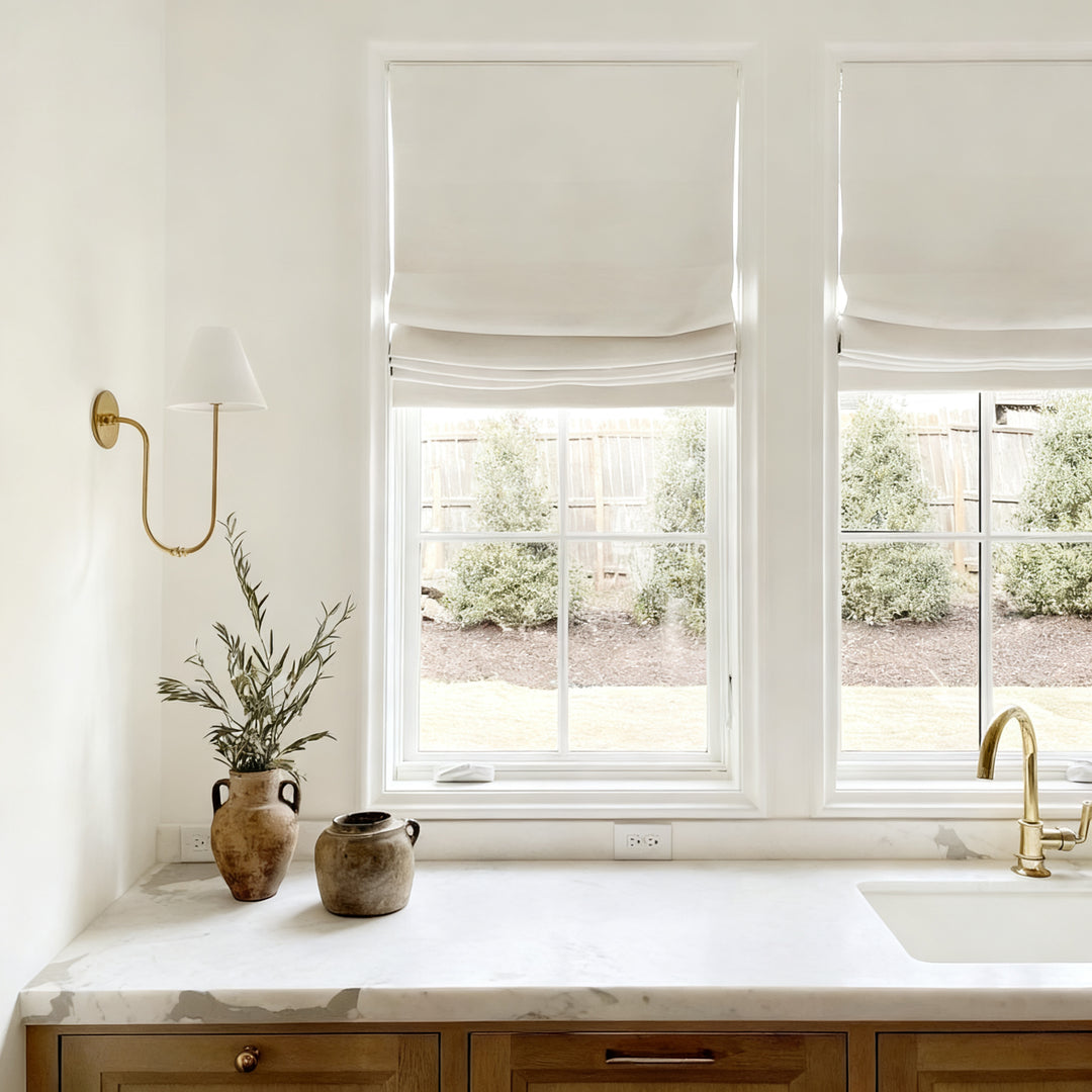 Lia Linen Roman Shade Cordless