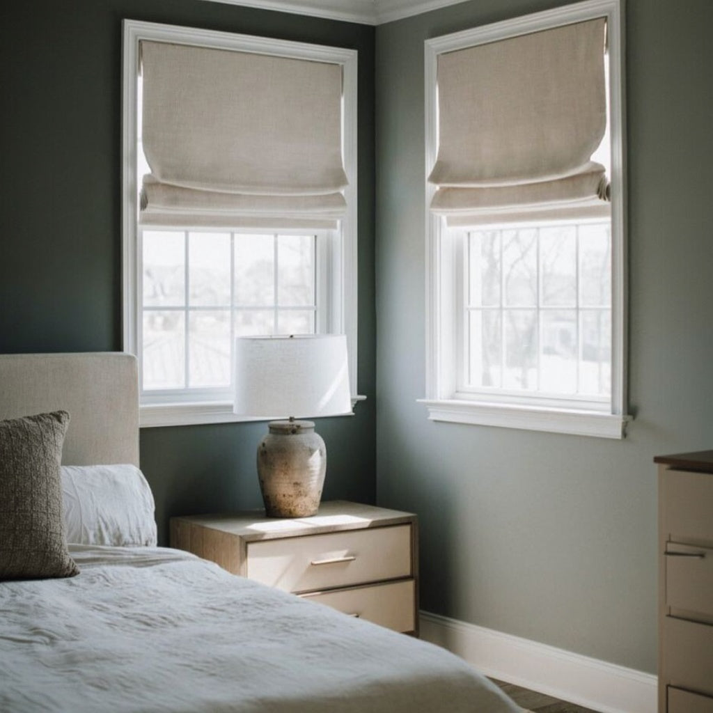 Selene Linen Roman Shade Cordless
