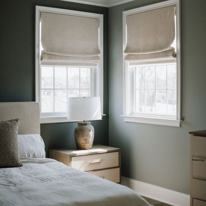 Selene Linen Roman Shade Cordless
