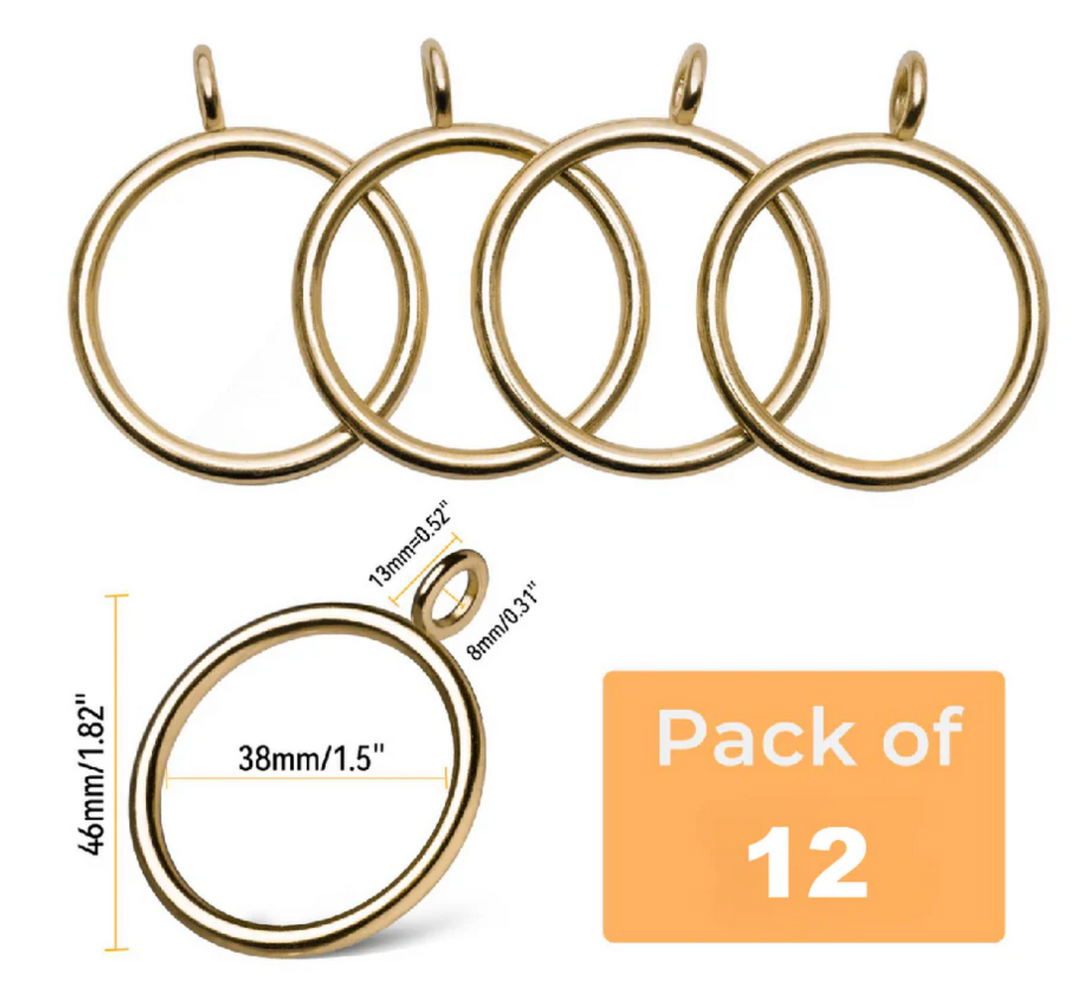 Metal Curtain Eyelet Rings Set