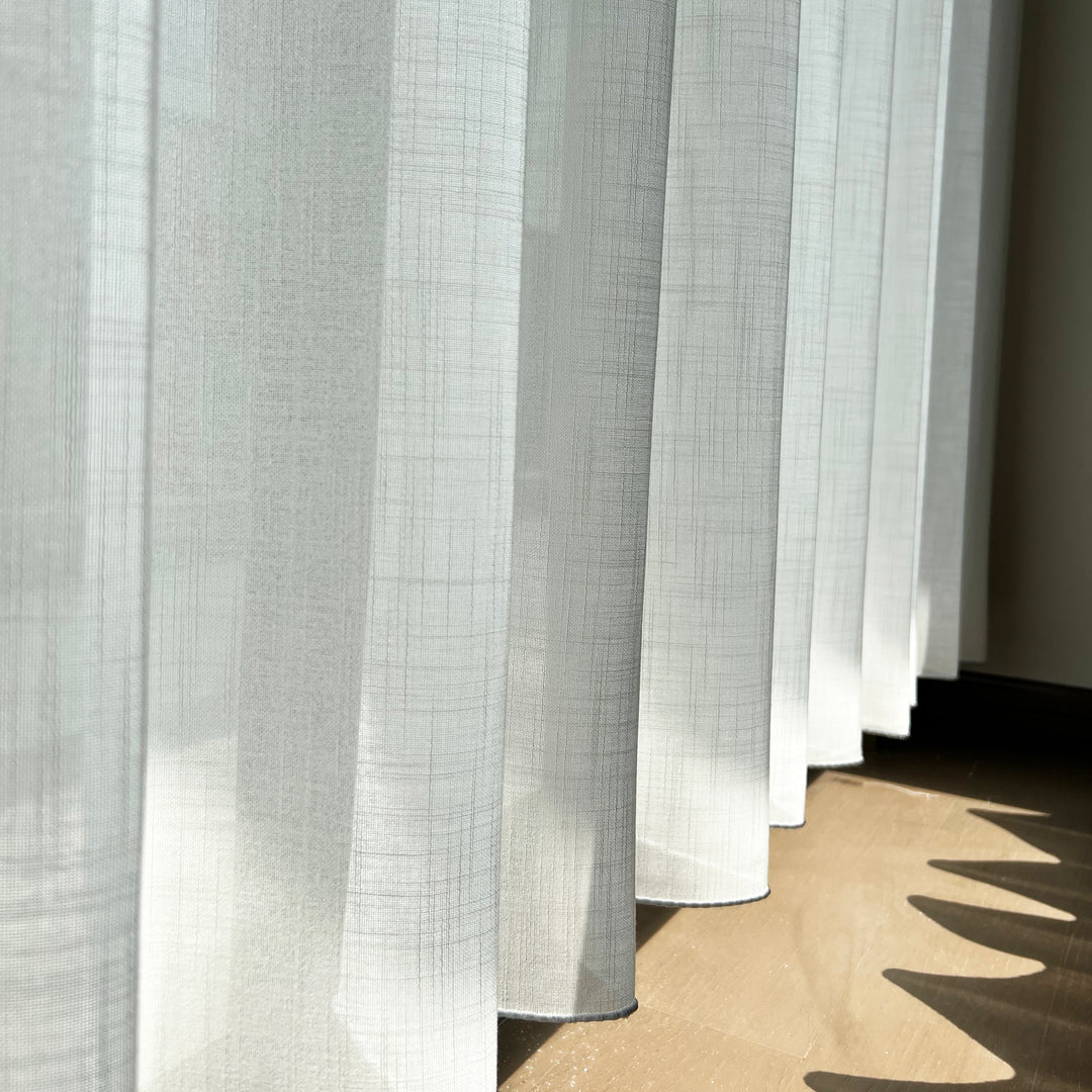Flora Lightweight Sheer Curtain Pleated