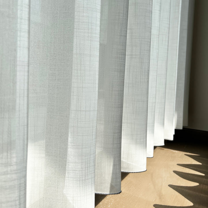 Flora Lightweight Sheer Curtain Pleated
