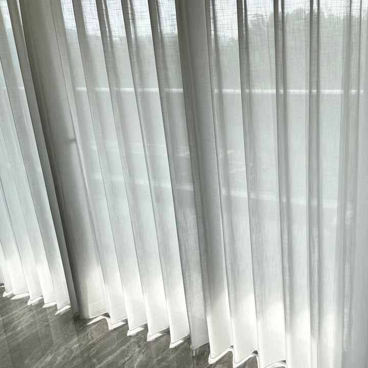 Flora Lightweight Sheer Curtain Pleated