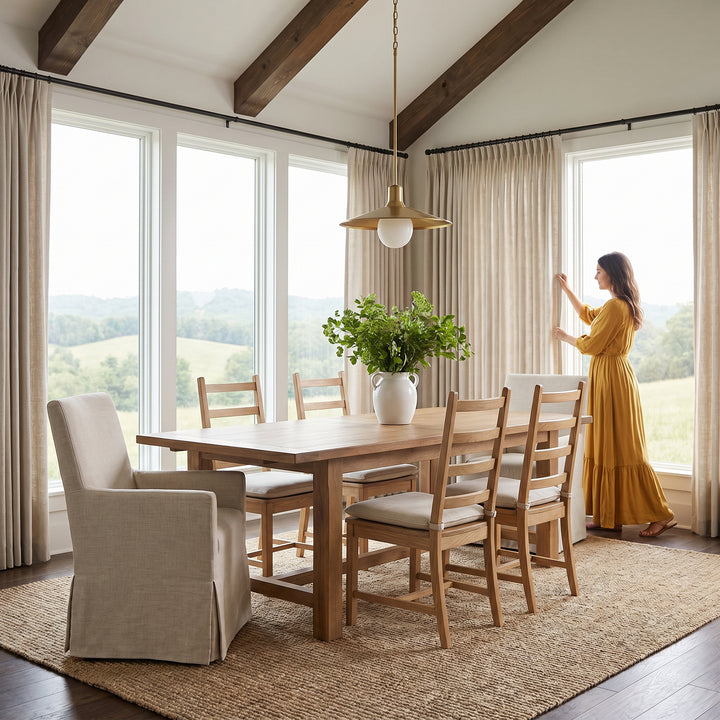 Lia Linen Drape Pleated