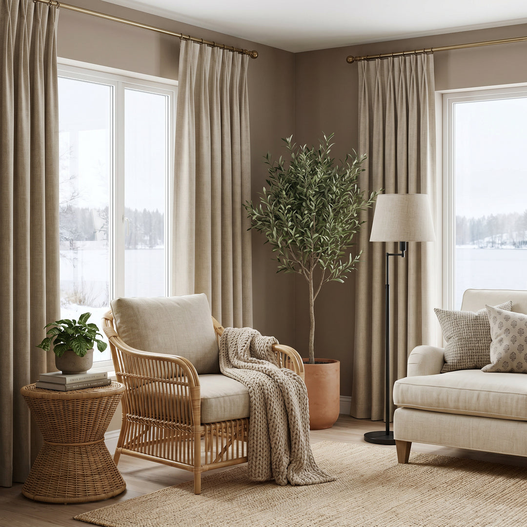 Lia Linen Drape Pleated