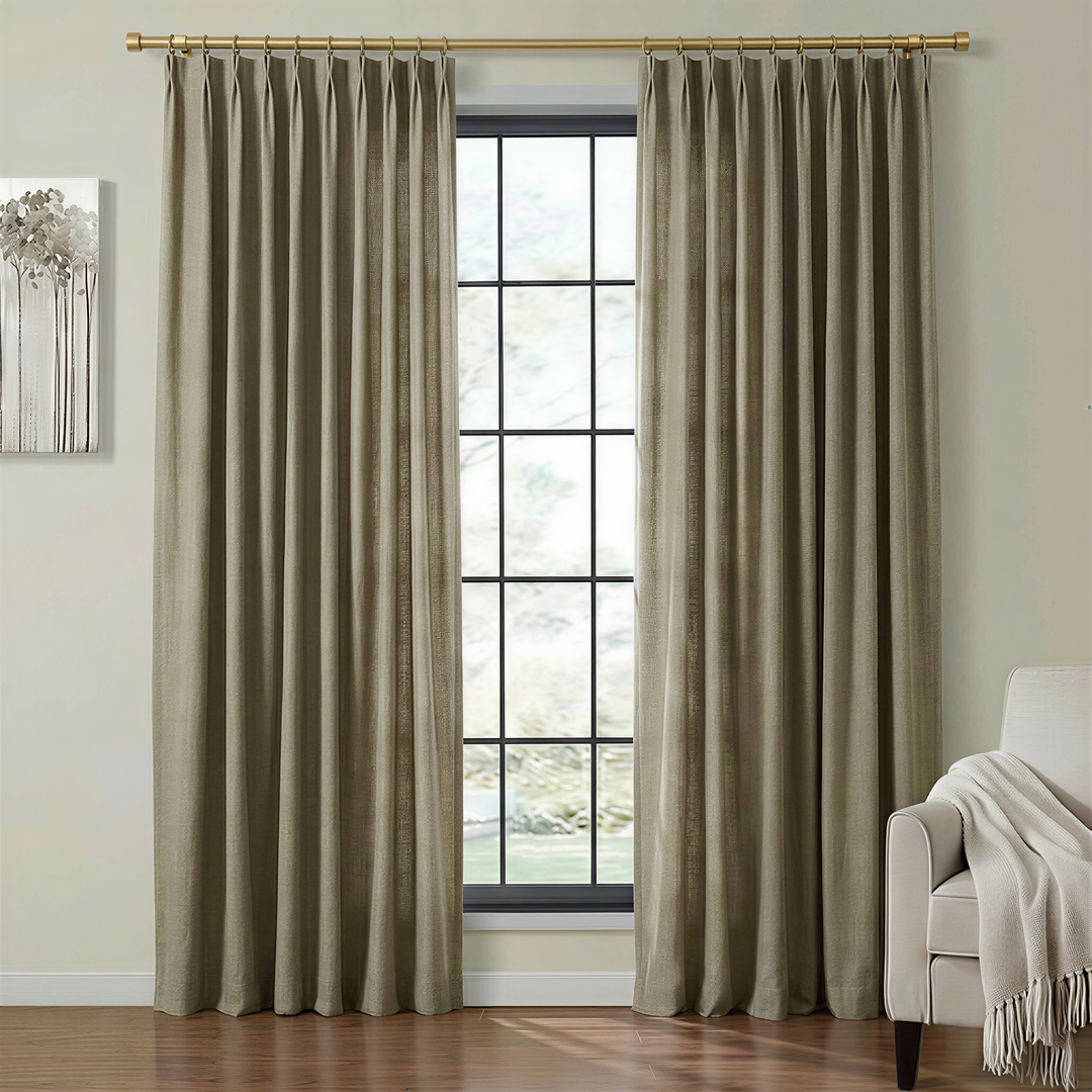 Lia Linen Drape Pleated