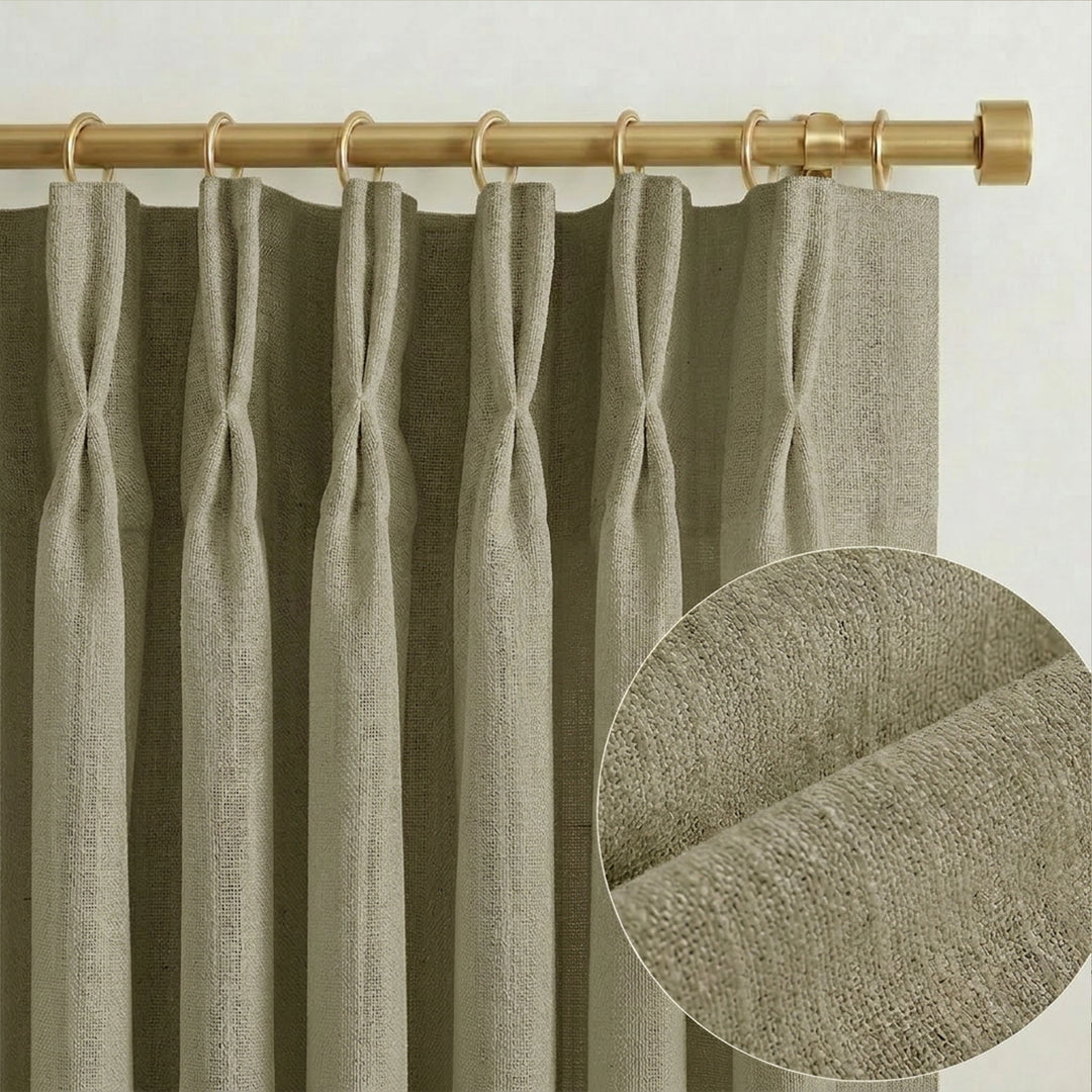 Lia Linen Drape Pleated